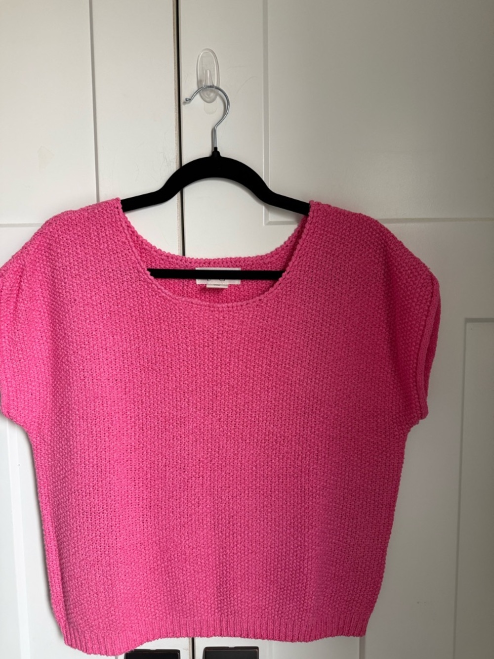 Jessica Simpson Hot Pink Knit Short-Sleeve Top size M. Like new.
